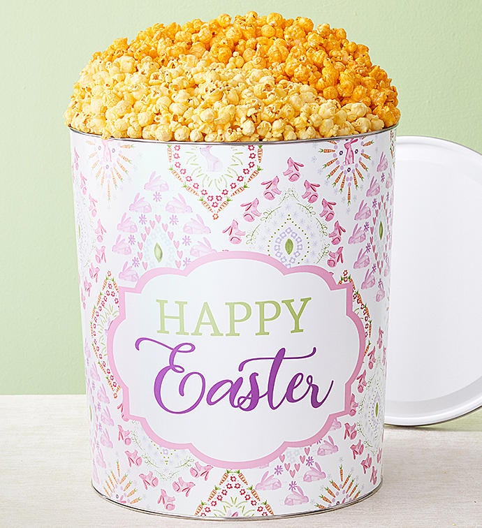 Happy Easter 6 1/2 Gallon Pick a Flavor Popcorn Tins